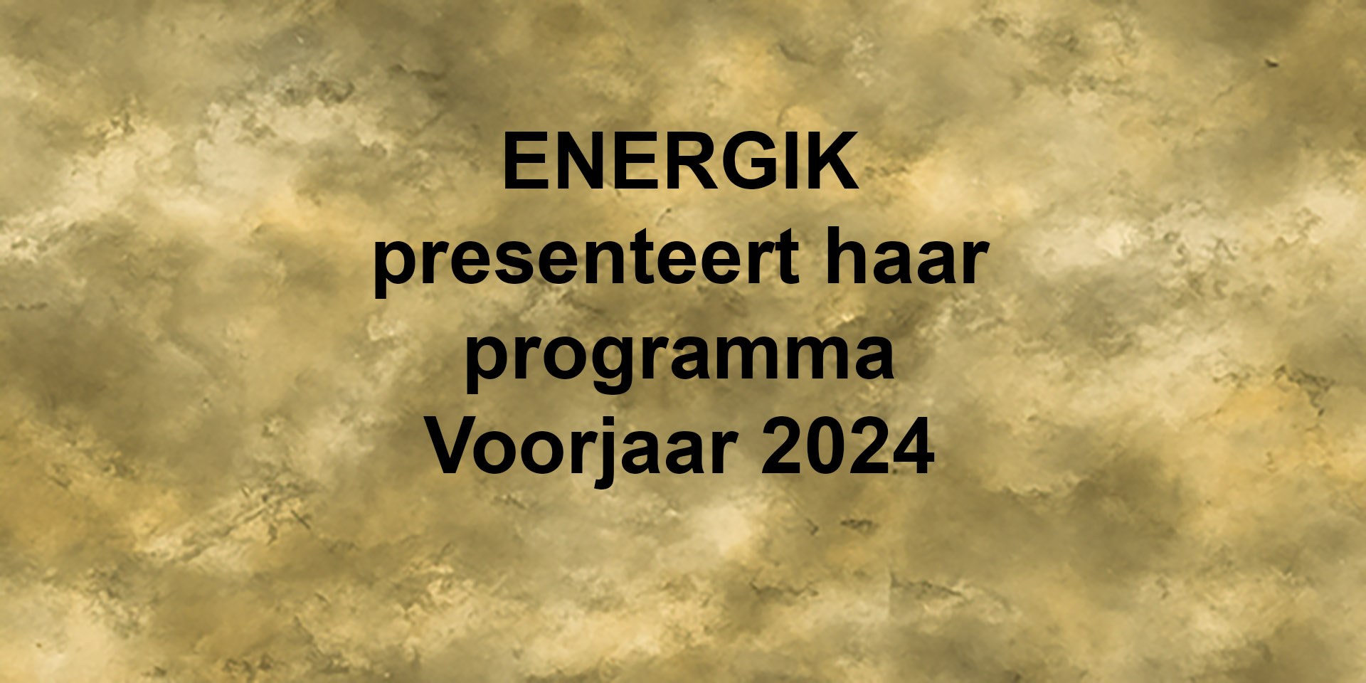 Voorjaarprogramma